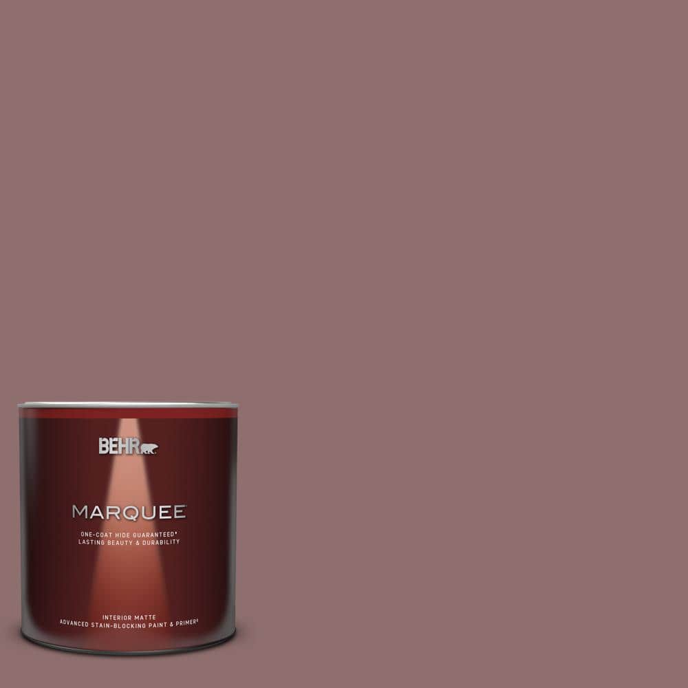 BEHR MARQUEE 1 Qt. #MQ1-47 Touch of Class One-Coat Hide Matte Interior Paint & Primer