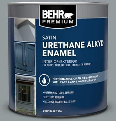 BEHR PREMIUM 1 qt. #720F-4 Stone Fence Satin Enamel Urethane Alkyd Interior/Exterior Paint