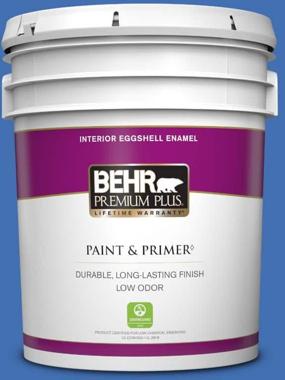 BEHR PREMIUM PLUS 5 gal. #T18-17 Wide Sky Eggshell Enamel Low Odor Interior Paint & Primer