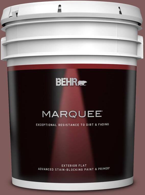 BEHR MARQUEE 5 gal. #140F-6 Book Binder Flat Exterior Paint & Primer