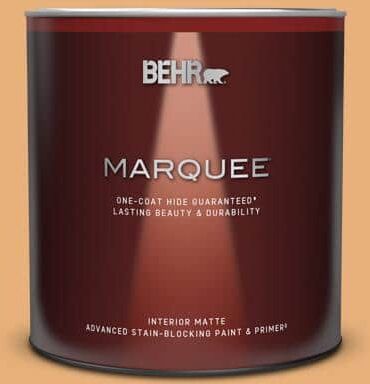 BEHR MARQUEE 1 qt. #M240-5 Squash Bisque Matte Interior Paint & Primer