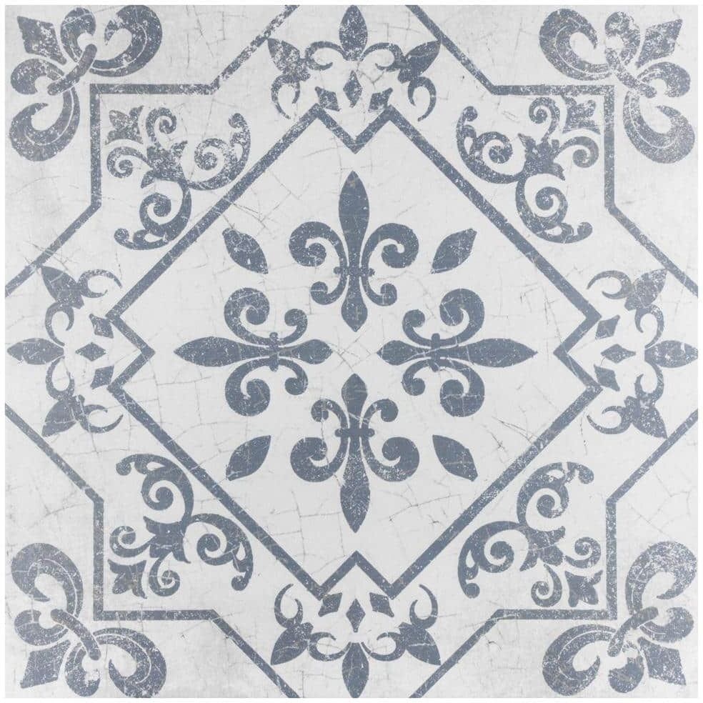 Merola Tile Atlantic Azul 17-5/8 in. x 17-5/8 in. Ceramic Floor and Wall Tile (15.33 sq. ft./Case)