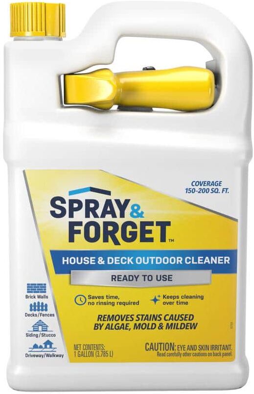 Spray & Forget 1 Gal. Ready to Use House and Deck Cleaner Nested Spray Trigger