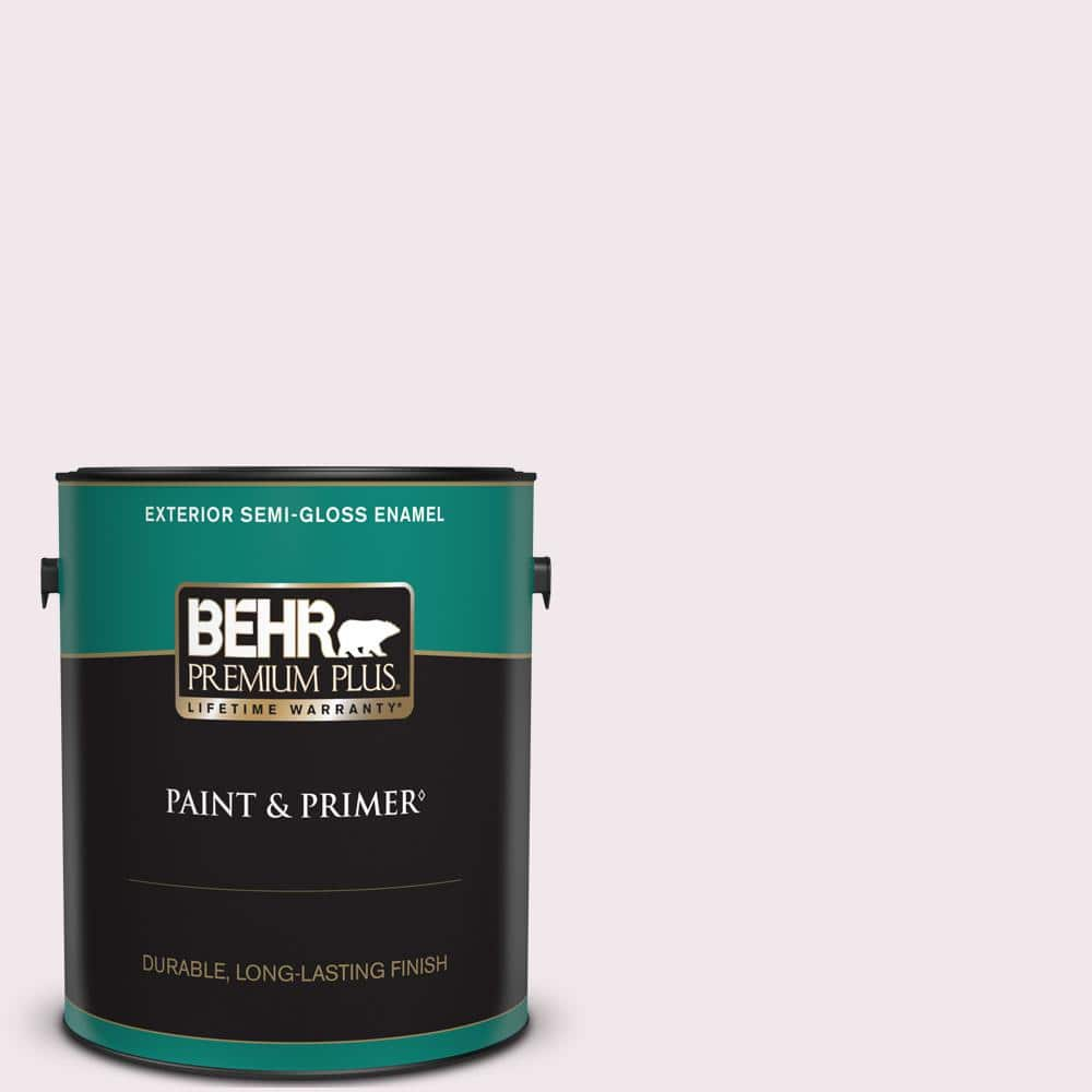 BEHR PREMIUM PLUS 1 gal. #650A-1 Rose Fantasy Semi-Gloss Enamel Exterior Paint & Primer