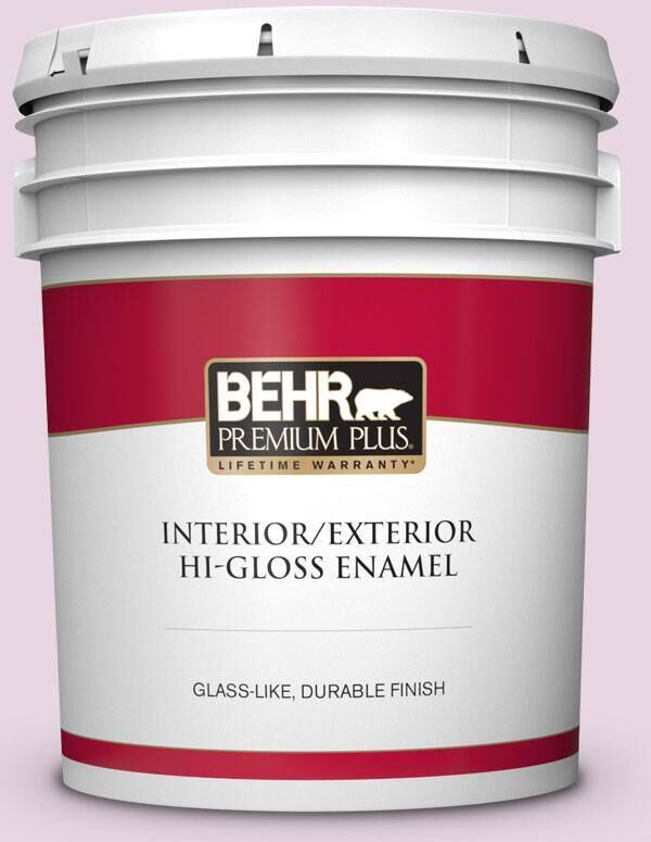 BEHR PREMIUM PLUS 5 gal. #CE-03 Unfading Dusk Hi-Gloss Enamel Interior/Exterior Paint