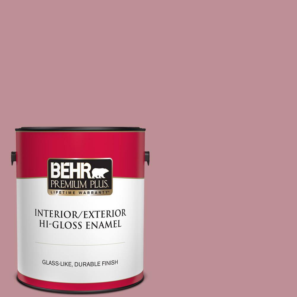BEHR PREMIUM PLUS 1 gal. #S130-4 Cherry Juice Hi-Gloss Enamel Interior/Exterior Paint