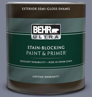 BEHR ULTRA 1 qt. #610F-6 Deep Smoke Signal Semi-Gloss Enamel Exterior Paint & Primer