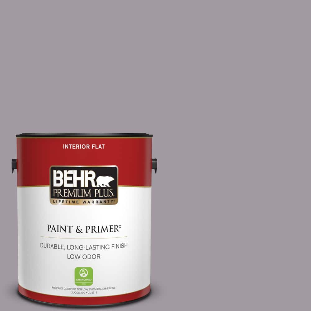 BEHR PREMIUM PLUS 1 gal. #N570-3 Art Nouveau Glass Flat Low Odor Interior Paint & Primer