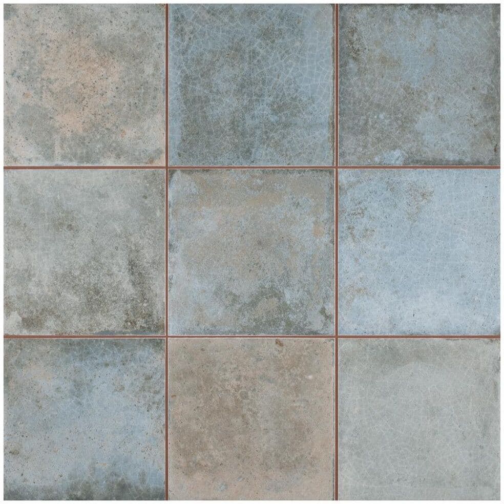 Merola Tile Kings Etna Blue 13-1/8 in. x 13-1/8 in. Ceramic Floor and Wall Tile (12.2 sq. ft./Case)