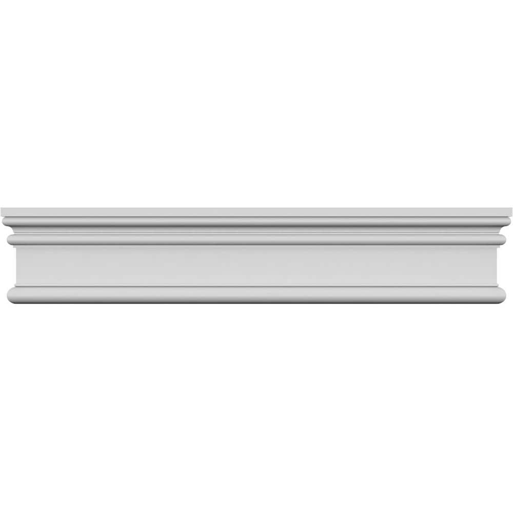 Ekena Millwork 7/8 in. x 147 in. x 3-1/2 in. Polyurethane Bedford Crosshead Moulding