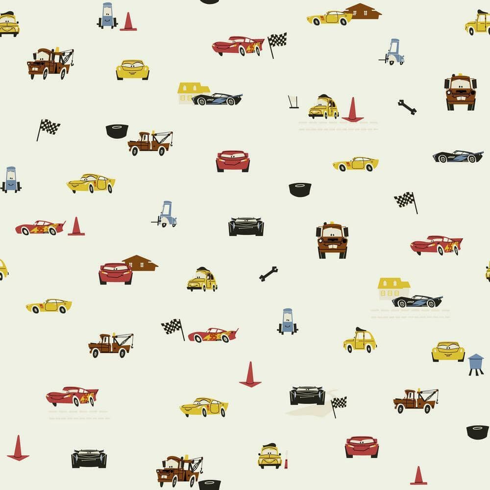 York Wallcoverings 56 sq. ft. Disney and Pixar Cars Racing Spot Wallpaper