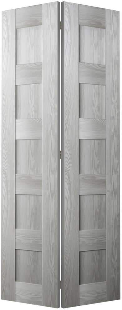 Belldinni Vona 07 4R 36 in. x 79.375 in. Solid Core Composite Ribeira Ash Finished Wood Bifold Door with Hardware