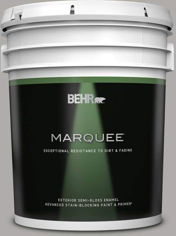 BEHR MARQUEE 5 gal. Home Decorators Collection #HDC-NT-27A Soft Pebble Semi-Gloss Enamel Exterior Paint & Primer