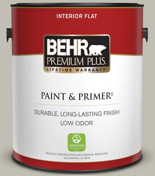 BEHR PREMIUM PLUS 1 gal. #N370-3 Light Year Flat Low Odor Interior Paint & Primer