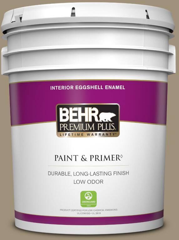 BEHR PREMIUM PLUS 5 gal. #750D-5 Desert Shadows Eggshell Enamel Low Odor Interior Paint & Primer