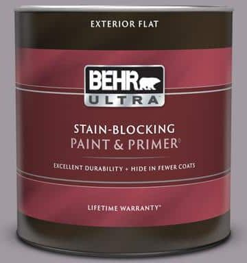 BEHR ULTRA 1 qt. #N570-3 Art Nouveau Glass Flat Exterior Paint & Primer