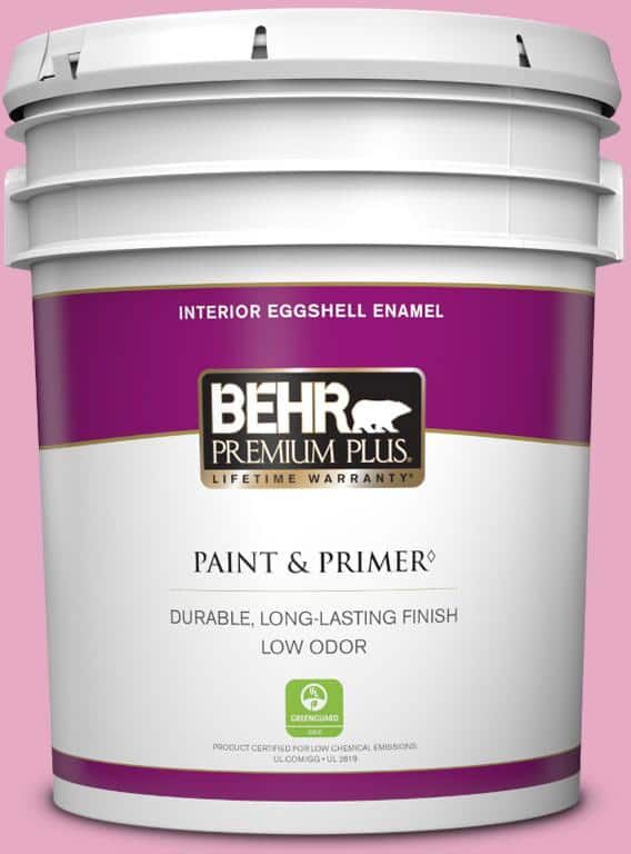 BEHR PREMIUM PLUS 5 gal. #P130-3 Little Princess Eggshell Enamel Low Odor Interior Paint & Primer