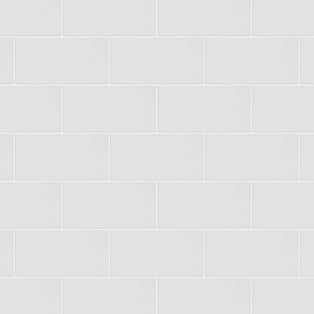 Merola Tile Piscina Brick Blanco Brillo 4-3/4 in. x 9-5/8 in. Porcelain Floor and Wall Tile (11.22 sq. ft./Case)