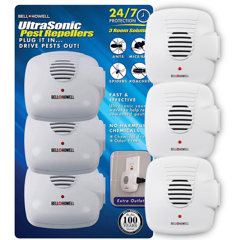 Bell + Howell Ultrasonic Electronic Indoor Pest Repeller with AC Outlet (3-Pack)