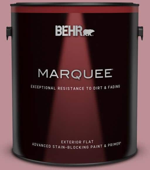 BEHR MARQUEE 1 gal. #S130-4 Cherry Juice Flat Exterior Paint & Primer