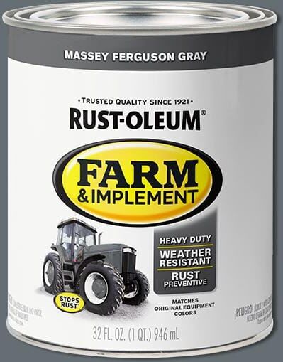 Rust-Oleum 1 qt. Farm Equipment Massey Ferguson Gray Enamel Paint (2-Pack)