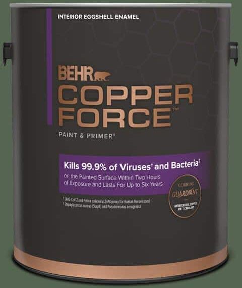 COPPER FORCE 1 gal. #PPU11-19 Lakeside Pine Eggshell Enamel Virucidal and Antibacterial Interior Paint & Primer