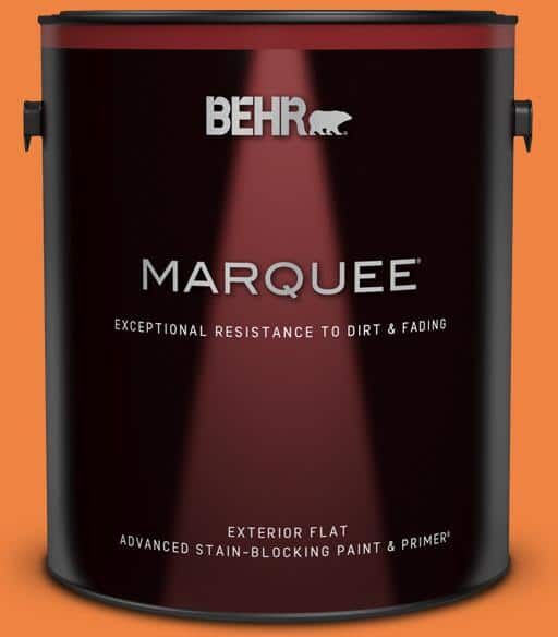 BEHR MARQUEE 1 gal. #P220-7 Construction Zone Flat Exterior Paint & Primer