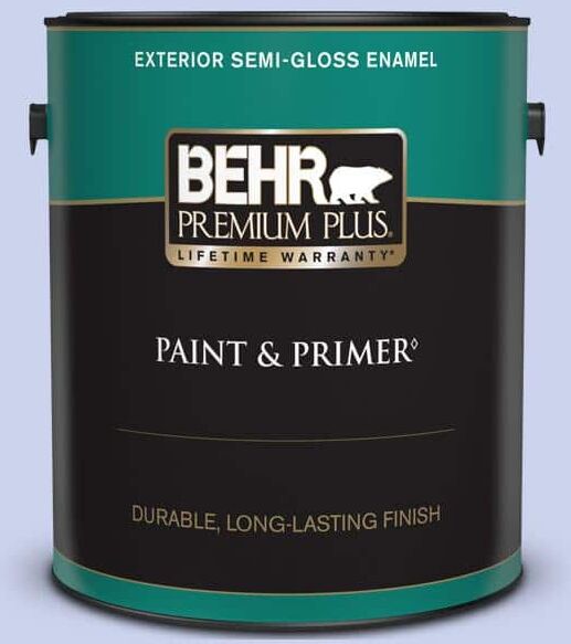 BEHR PREMIUM PLUS 1 gal. #P540-2 Garden Fairy Semi-Gloss Enamel Exterior Paint & Primer