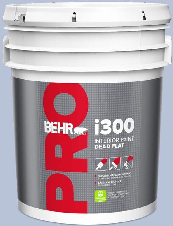 BEHR PRO 5 gal. #610C-3 Virginia Blue Dead Flat Interior Paint