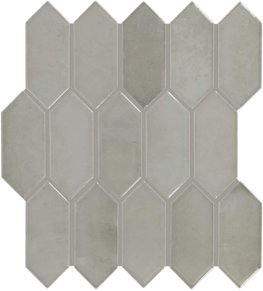 Daltile Miramo Oyster 12 in. x 11 in. Glazed Ceramic Picket Mosaic Tile (8.76 sq. ft./case)