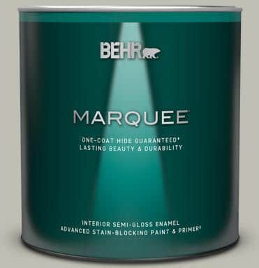 BEHR MARQUEE 1 qt. #N370-3 Light Year One-Coat Hide Semi-Gloss Enamel Interior Paint & Primer