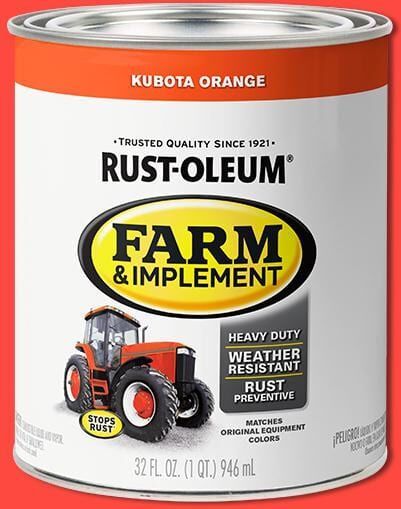 Rust-Oleum 1 qt. Farm Equipment Kubota Orange Enamel Paint (2-Pack)