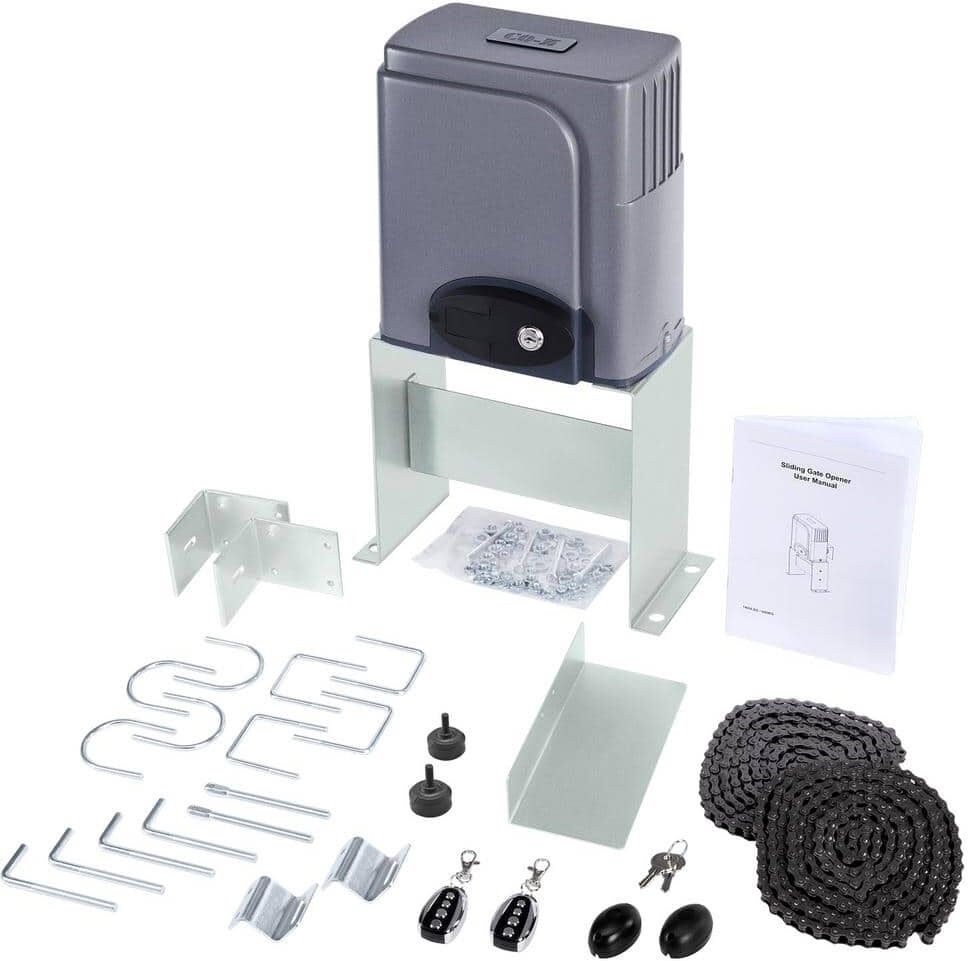 DOORADO Slide Single Automatic Gate Opener Kit with IR Sensors for 1400 lbs. 40 ft. Doors (2 remote controls)