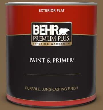 BEHR PREMIUM PLUS 1 qt. #PPU4-19 Arts and Crafts Flat Exterior Paint & Primer