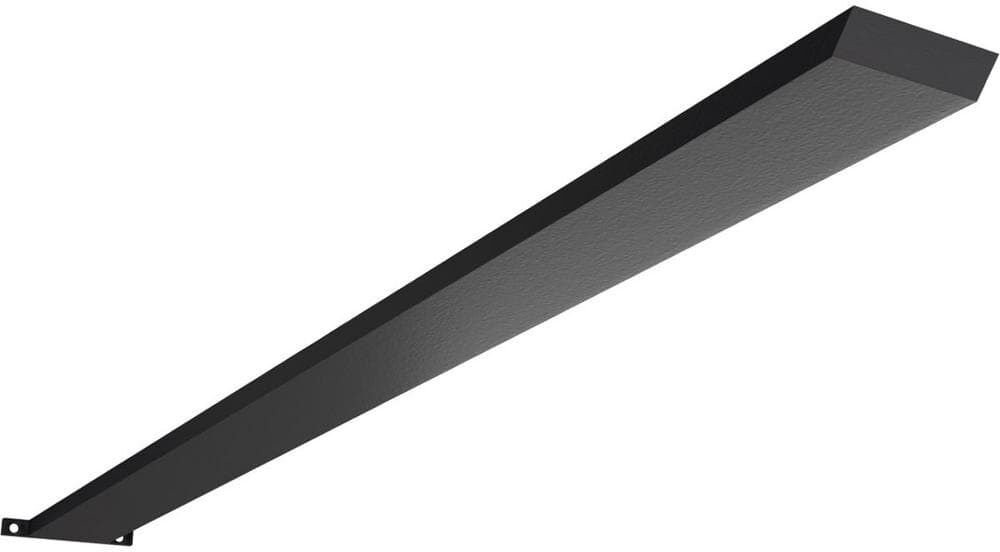 Ekena Millwork 2-1/2 in. x 1/2 in. x 36 in. Countertop Island Steel Powder Coated Black Heavy Duty Bracket with Flange