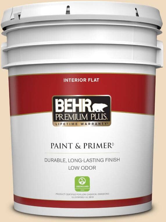 BEHR PREMIUM PLUS 5 gal. #BXC-74 Phoenix Villa Flat Low Odor Interior Paint & Primer