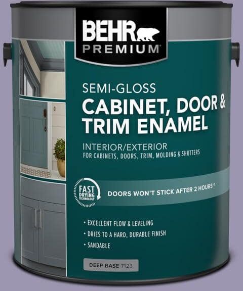 BEHR PREMIUM 1 gal. #S570-4 Night Music Semi-Gloss Enamel Interior/Exterior Cabinet, Door & Trim Paint