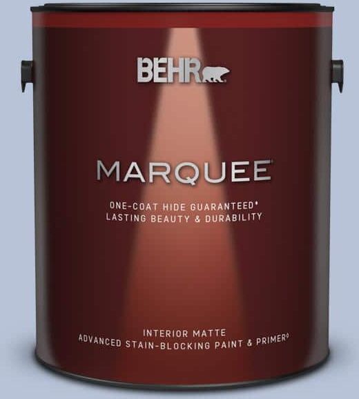 BEHR MARQUEE 1 gal. #610C-3 Virginia Blue Matte Interior Paint & Primer