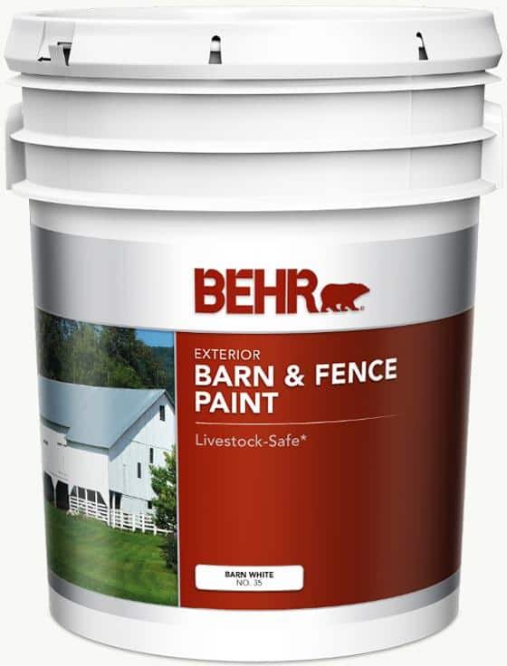 BEHR 5 gal. White Exterior Barn and Fence Paint