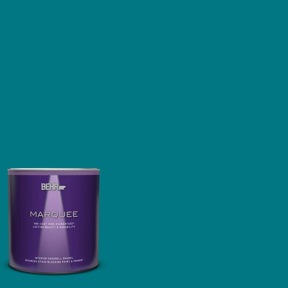 BEHR MARQUEE 1 qt. #P470-7 The Real Teal Eggshell Enamel Interior Paint & Primer