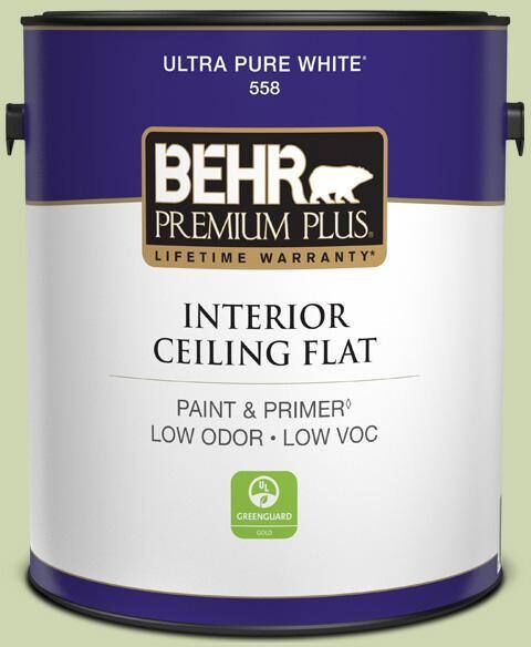 BEHR PREMIUM PLUS 1 gal. #M360-3 Avocado Whip Ceiling Flat Interior Paint