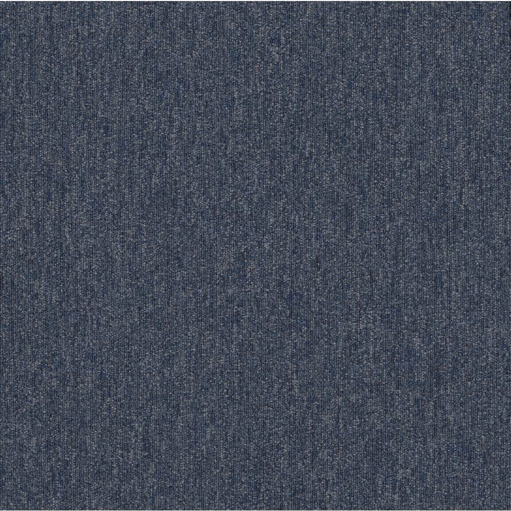 Shaw Hampton Blue Residential/Commercial 24 in. x 24 Glue-Down Carpet Tile (20 Tiles/Case) 80 sq. ft.