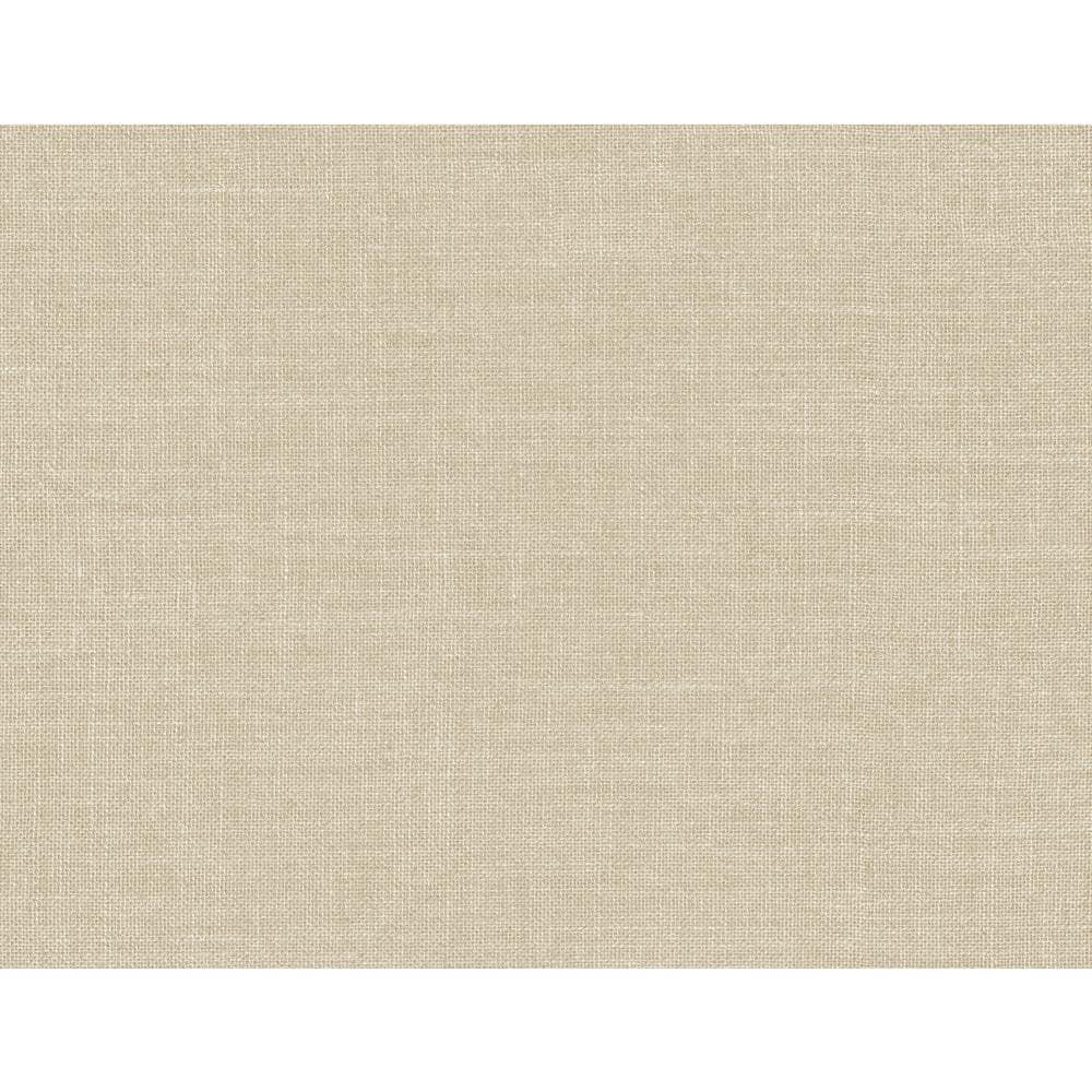 Seabrook Designs 60.75 sq. ft. Cafe Latte Hopsack Embossed Vinyl Unpasted Wallpaper Roll