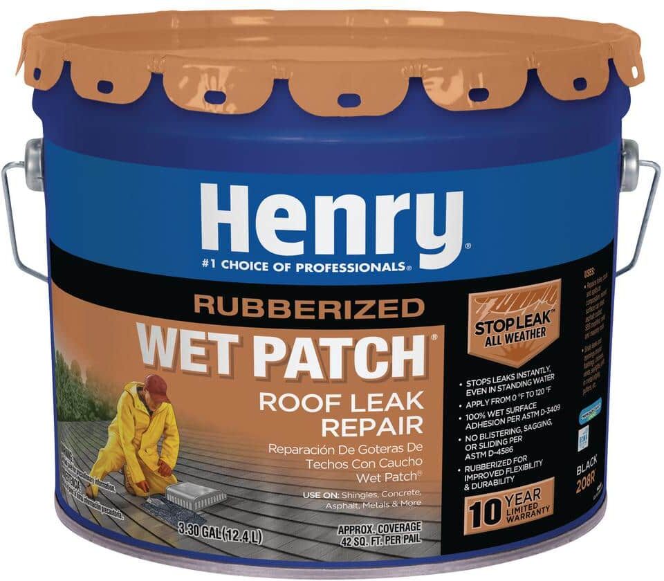 Henry 208R Rubberized Wet Patch Black Roof Leak Repair Sealant 3.3 gal.