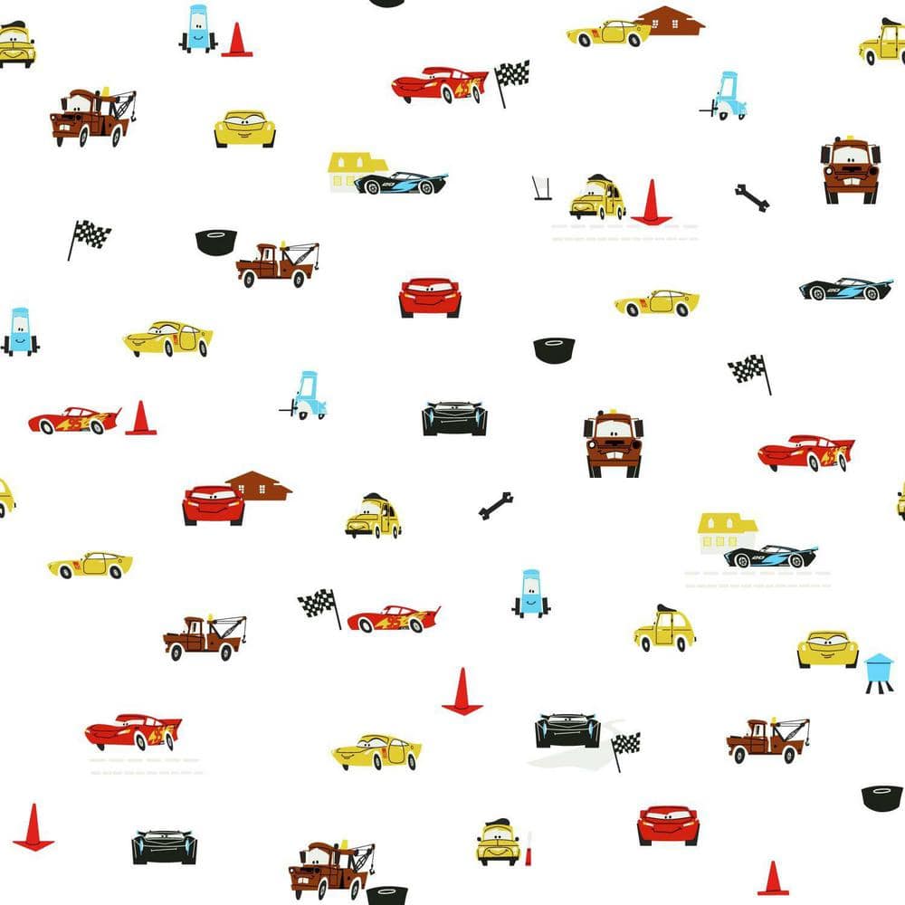 York Wallcoverings 56 sq. ft. Disney And Pixar Cars Racing Spot Wallpaper