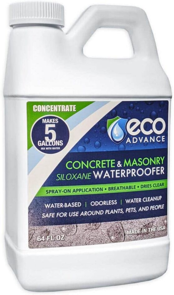 Eco Advance 64 oz. Clear Penetrating Siloxane Concrete and Masonry Water Repellent Sealer Concentrate (Makes 5 Gal.)