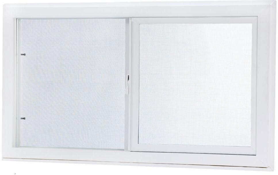 TAFCO WINDOWS 31.75 in. x 13.75 in. Left-Hand Single Sliding Vinyl Window with Dual Pane Insulated Glass - White