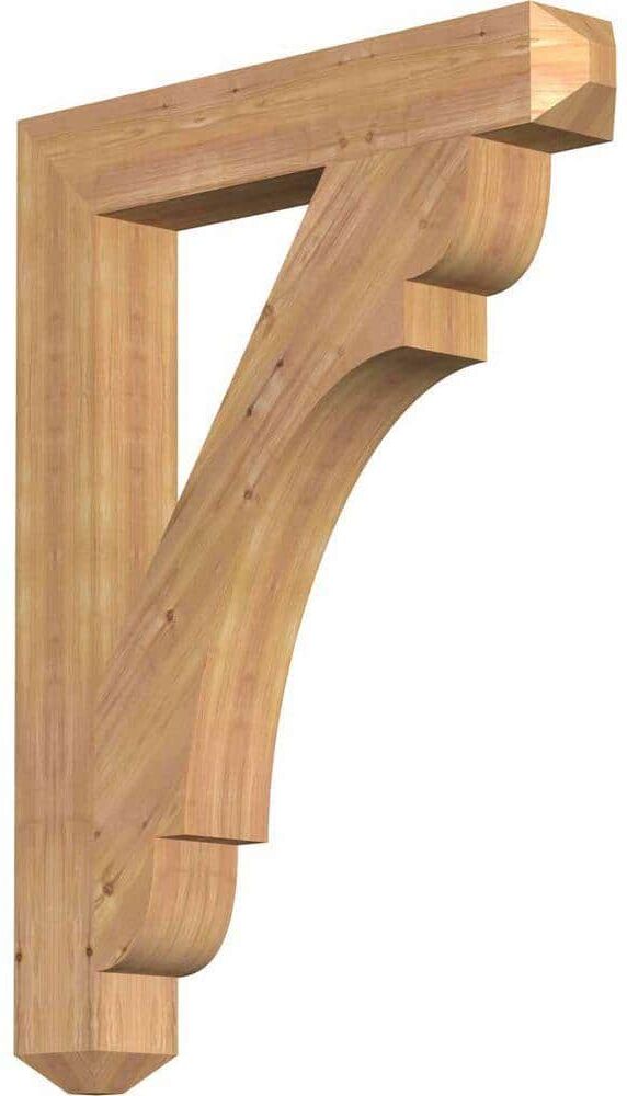 Ekena Millwork 5-1/2 in. x 42 in. x 34 in. Western Red Cedar Olympic Craftsman Smooth Bracket