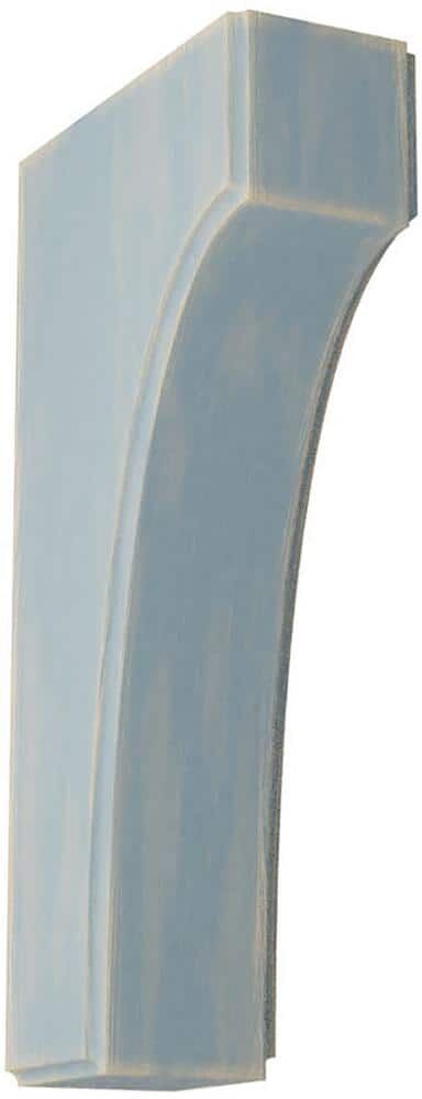 Ekena Millwork 1-3/4 in. x 8 in. x 4 in. Driftwood Blue Clarksville Wood Vintage Decor Bracket