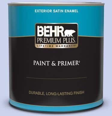 BEHR PREMIUM PLUS 1 qt. #P540-2 Garden Fairy Satin Enamel Exterior Paint & Primer